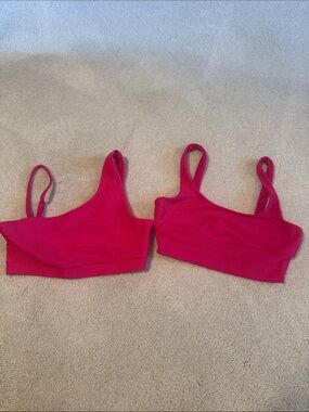 Beach Riot Women's Ribbed One-Shoulder Bralette - Hot Pink